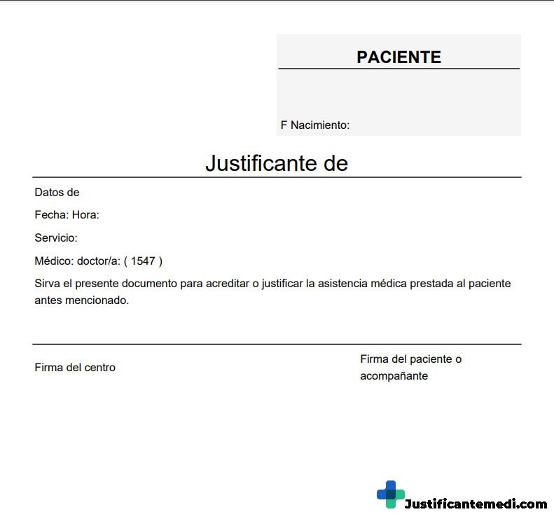 Justificante Médico Extremadura