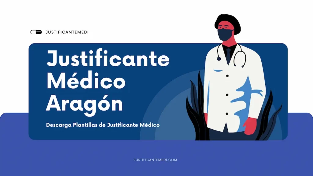 Plantilla justificante médico Aragón en blanco y editable