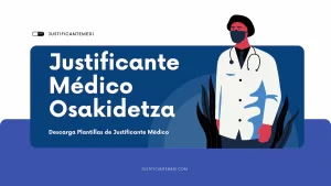 Plantilla justificante médico Osakidetza en blanco y editable